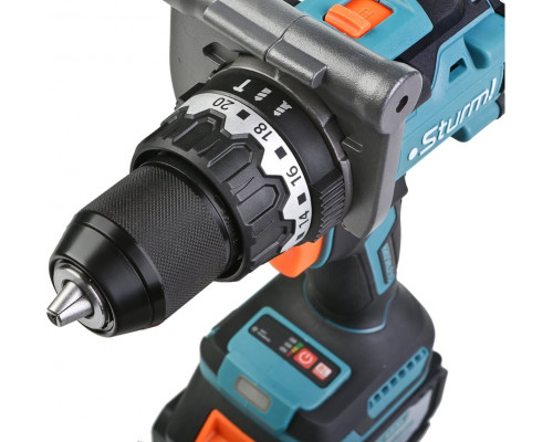 Дрель аккумуляторная ударная Sturm б/щ 18В, 1BatterySystem, 130Нм, 1x4.0Ач, кейс CD1655BLI