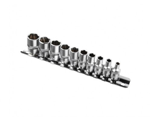 Набор торцевых головок Супер лок (10 шт; 1/4; 4-13 мм) ЕРМАК 736-114
