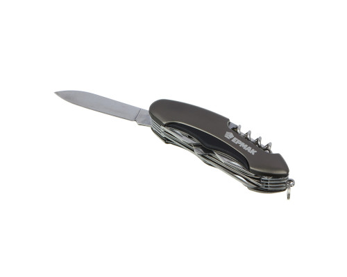 Нож перочинный ЕРМАК 14 функций, 15 см, нержавеющая сталь 118-151