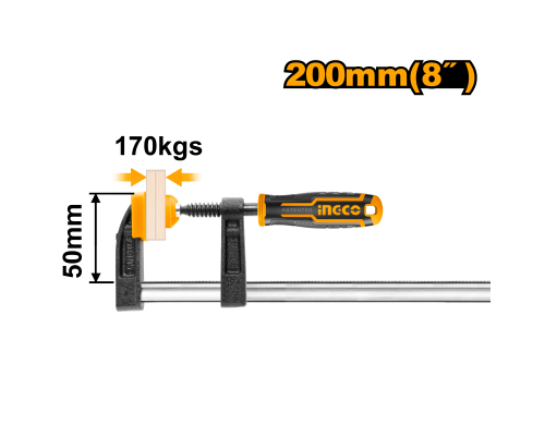 Струбцина столярная INGCO INDUSTRIAL 50х200 мм HFC020502