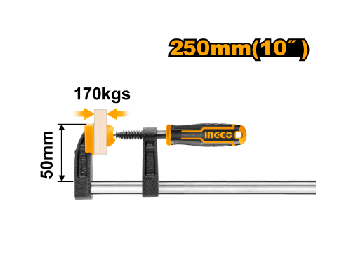 Струбцина столярная INGCO INDUSTRIAL 50х250 мм HFC020503