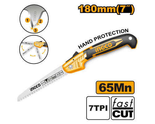 Садовая пила складная 180 мм INGCO HFSW18028C