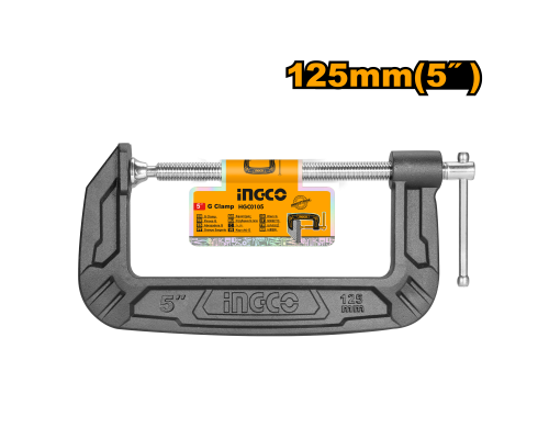 Струбцина столярная G-образная INGCO INDUSTRIAL 125 мм HGC0105