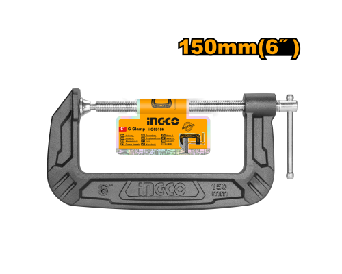 Струбцина столярная G-образная INGCO INDUSTRIAL 150 мм HGC0106