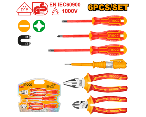 Набор диэлектрического инструмента INGCO INDUSTRIAL 6 шт. HKIST3061