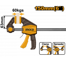 Струбцина быстрозажимная INGCO INDUSTRIAL 63х150 мм HQBC01601