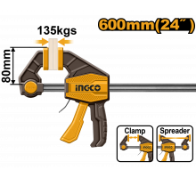 Струбцина быстрозажимная INGCO INDUSTRIAL 80х600 мм HQBC24802