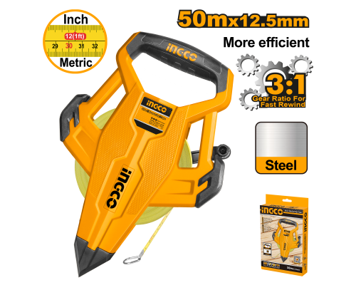 Мерная стальная лента INGCO 50x12,5 мм HSMT8550