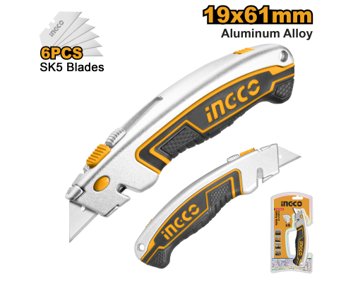 Нож трапециевидный универсальный INGCO HUK6128