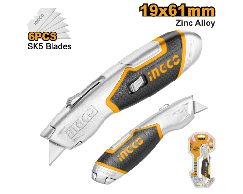 Нож трапециевидный универсальный INGCO INDUSTRIAL HUK618