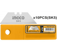 Лезвия трапециевидные для ножей INGCO 19x61 мм HUKB611