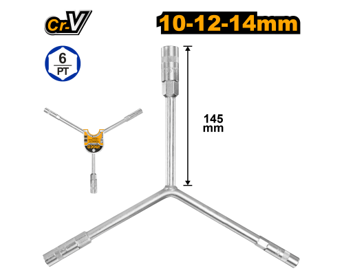 Ключ торцевой Y-образный INGCO INDUSTRIAL 10-12-14 мм HYSW101214