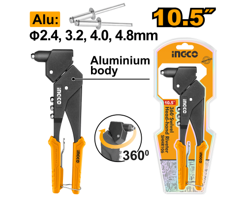 Заклепочник ручной поворотный INGCO INDUSTRIAL 2,4-4,8 мм SHHR106