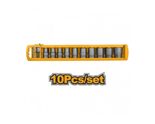 Набор торцевых ударных головок INGCO INDUSTRIAL 1/2" 10-24 мм 10 шт. HKISSD12101