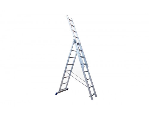 Лестница трехсекционная STAIRS алюминиевая 8 ступеней AL 308