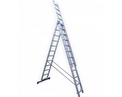 Лестница трехсекционная STAIRS алюминиевая 13 ступеней AL 313