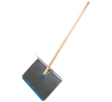 Лопата тротуарная, алюминиевая, 600 х 400 х 1420, деревянный черенок Сибртех 61490