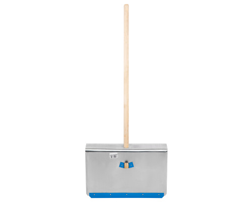 Лопата тротуарная, алюминиевая, 600 х 400 х 1420, деревянный черенок Сибртех 61490