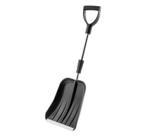 Лопата для уборки снега пластиковая, 245х310х770 - 970 мм, алюминиевый телескопический черенок Palisad 615003