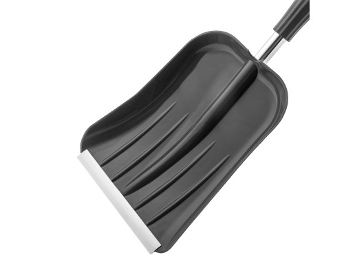 Лопата для уборки снега пластиковая, 245х310х770 - 970 мм, алюминиевый телескопический черенок Palisad 615003