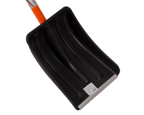 Лопата для уборки снега пластиковая, 275 х 345 х 890 мм, стальной черенок Stels  61586