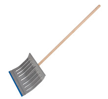 Снеговая оцинкованная лопата с черенком 430х370 мм, металлическая окантовка СИБРТЕХ 61596