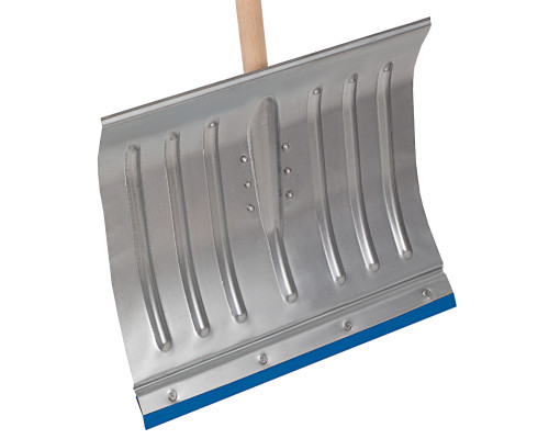 Снеговая оцинкованная лопата с черенком 430х370 мм, металлическая окантовка СИБРТЕХ 61596