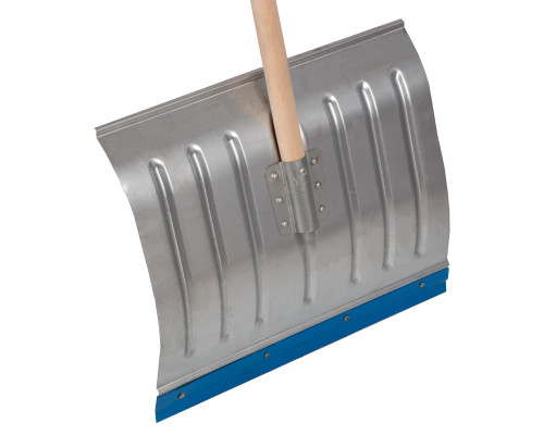 Снеговая оцинкованная лопата с черенком 430х370 мм, металлическая окантовка СИБРТЕХ 61596