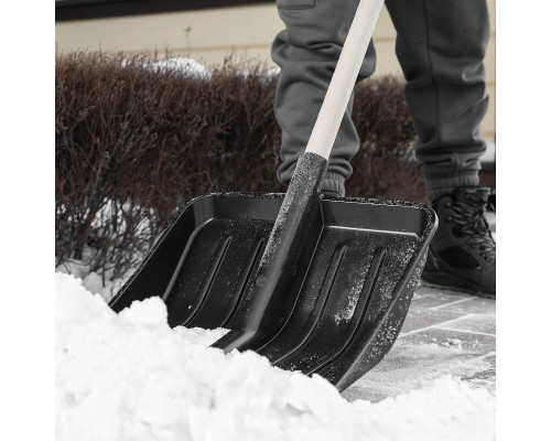 Лопата для уборки снега, полипропилен, 405х410 мм, без черенка 61687