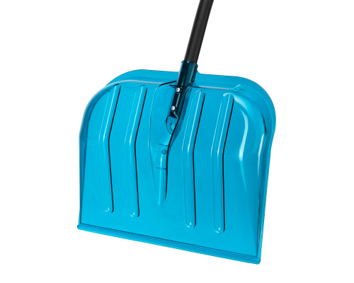 Лопата для уборки снега PALISAD LUXE поликарбонат, 475x400x1385 мм, алюминиевый черенок, ПВХ оплетка 61692