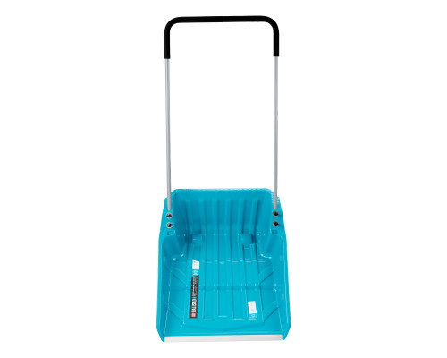 Скрепер-волокуша для уборки снега PALISAD LUXE полипропилен, колеса, 595х715х1445мм, рукоятка с ПВХ 61694