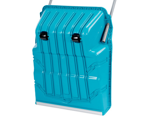 Скрепер-волокуша для уборки снега PALISAD LUXE полипропилен, колеса, 595х715х1445мм, рукоятка с ПВХ 61694