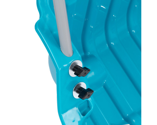 Скрепер-волокуша для уборки снега PALISAD LUXE полипропилен, колеса, 595х715х1445мм, рукоятка с ПВХ 61694