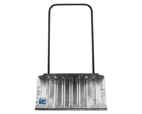 Движок для снега оцинкованный 735 х 385 х 1120 мм стальная рукоятка СИБРТЕХ 61698