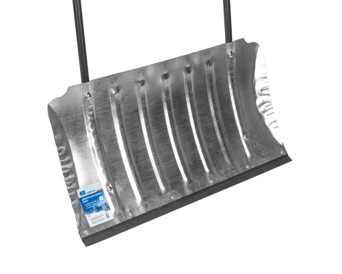 Движок для снега оцинкованный 735 х 385 х 1120 мм стальная рукоятка СИБРТЕХ 61698