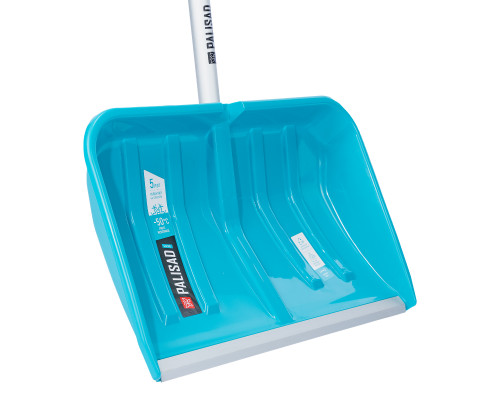 Лопата-скрепер для уборки снега PALISAD LUXE полипропилен, 550х340х1450 мм, алюминиевый черенок, ПВХ 61727