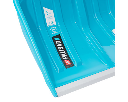 Лопата-скрепер для уборки снега PALISAD LUXE полипропилен, 550х340х1450 мм, алюминиевый черенок, ПВХ 61727