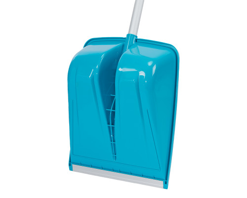 Лопата для уборки снега PALISAD LUXE полипропилен, 365х460х1500 мм, алюминиевый черенок, ПВХ накладка 61794