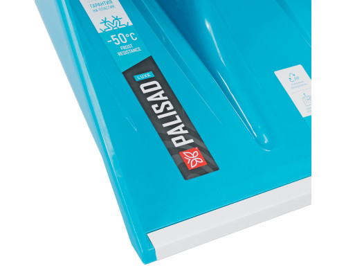 Лопата для уборки снега PALISAD LUXE полипропилен, 365х460х1500 мм, алюминиевый черенок, ПВХ накладка 61794