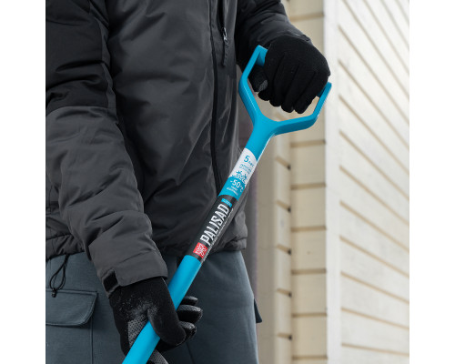 Лопата для уборки снега PALISAD LUXE полипропилен, 330х490х1265 мм, цельнолитая конструкция 61795