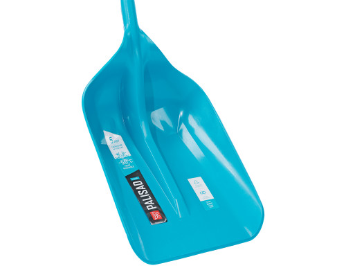 Лопата для уборки снега PALISAD LUXE полипропилен, 330х490х1265 мм, цельнолитая конструкция 61795