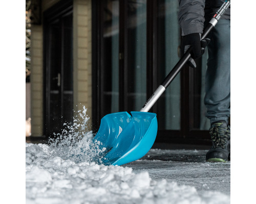 Лопата-скрепер для уборки снега PALISAD LUXE полипропилен, 460х320х1300 мм, алюминиевый черенок, ПВХ 61797