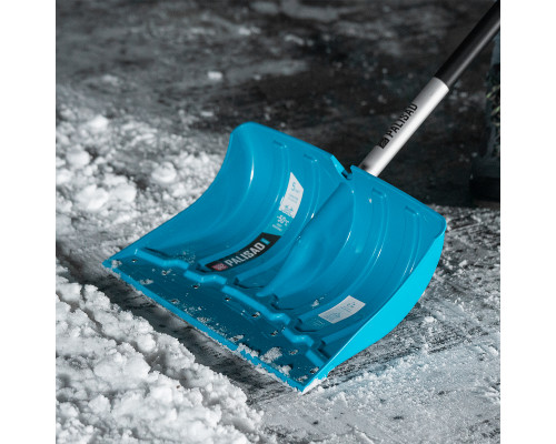 Лопата-скрепер для уборки снега PALISAD LUXE полипропилен, 460х320х1300 мм, алюминиевый черенок, ПВХ 61797