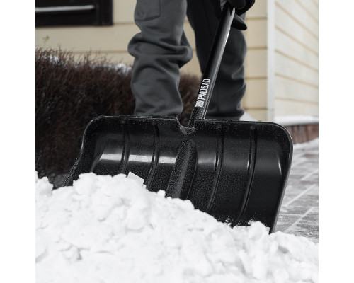 Лопата для уборки снега PALISAD BASE полипропилен, 455х345х1330 мм, алюминиевый черенок 61798