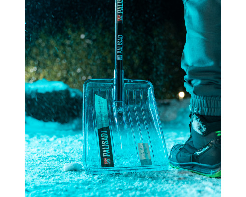 Лопата для уборки снега PALISAD LUXE поликарбонат, 260х310х870 мм, стальной черенок 61799