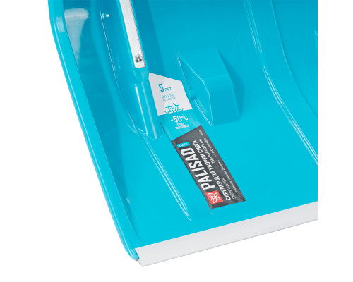 Скрепер для уборки снега PALISAD LUXE полипропилен, колеса, 750х445х1275 мм, рукоятка с ПВХ 61800