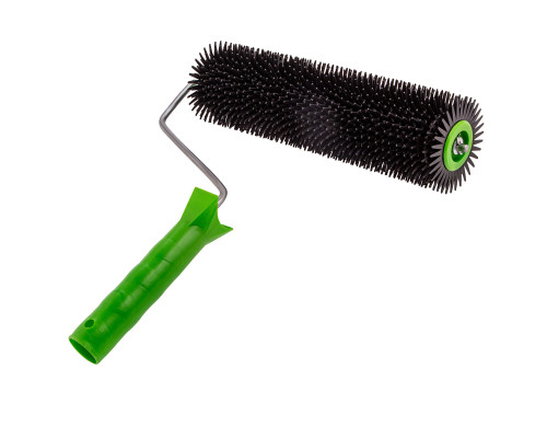 Валик игольчатый для наливных полов с ручкой, острая игла, 240 мм Сибртех 81110