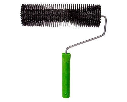 Валик игольчатый для наливных полов с ручкой, острая игла, 240 мм Сибртех 81110