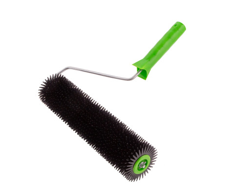 Валик игольчатый для наливных полов с ручкой, острая игла, 300 мм Сибртех 81111