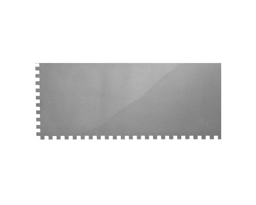 Гладилка из нержавеющей стали 280 х 130 мм, зеркальная полировка, пластмассовая ручка, зуб 6 х 6 мм Matrix 86781